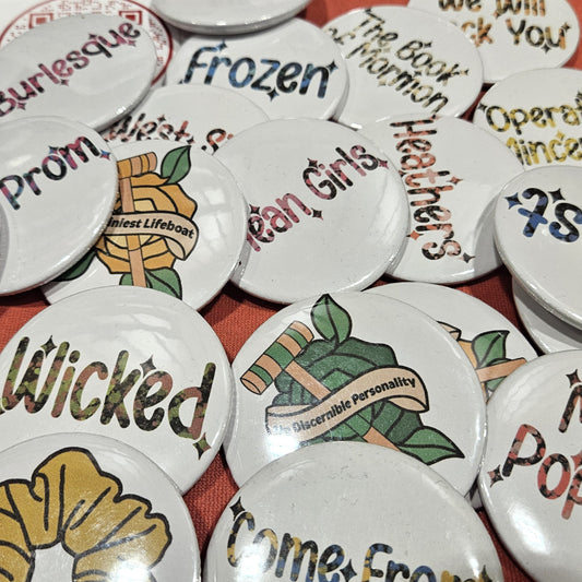 Stage Right, Badge | Handmade Musical Theatre Gift