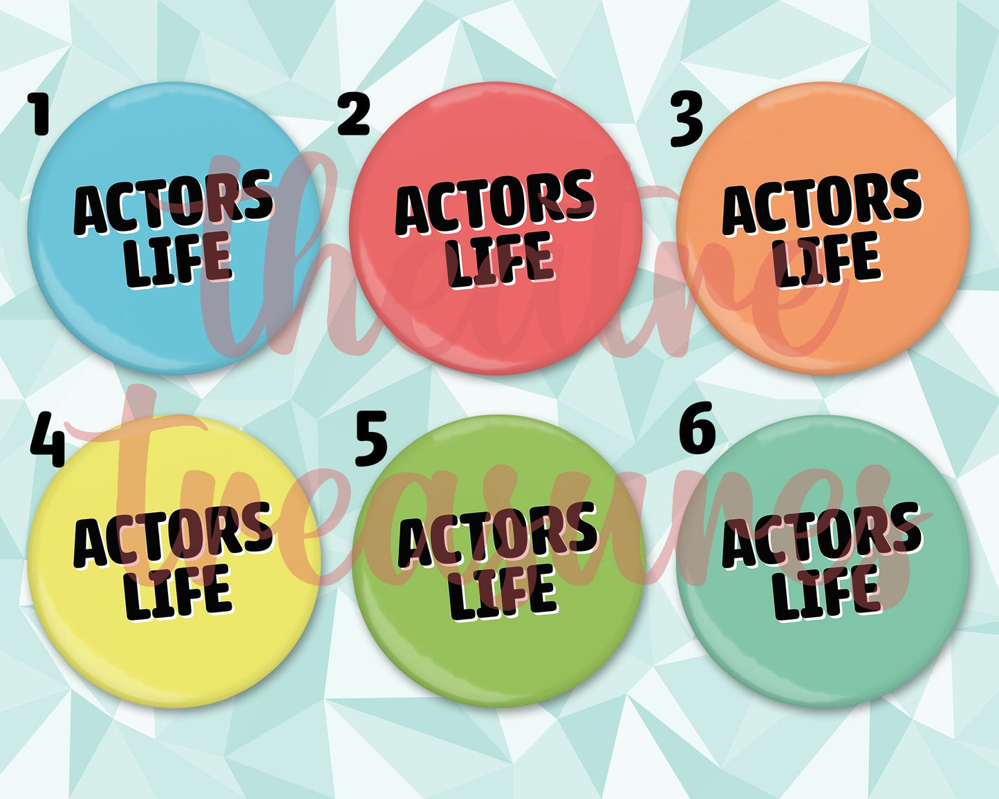 Actors Life Colourful Magnet | Handmade Musical Theatre Gift