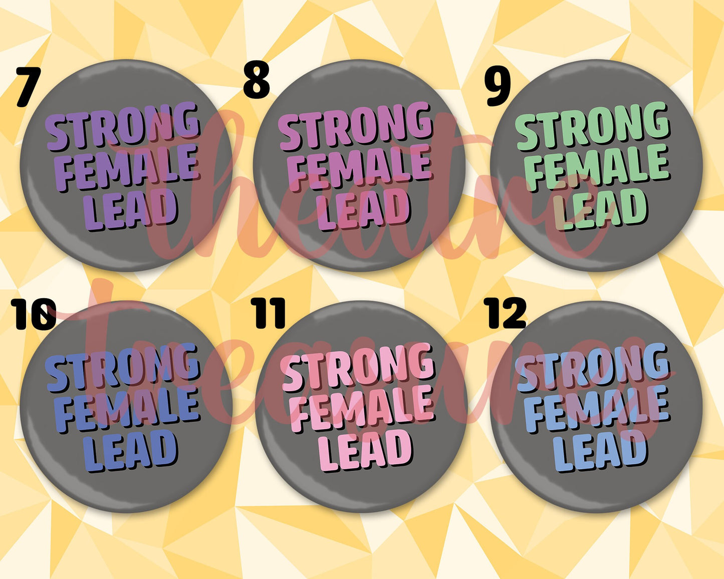 Strong Female Lead Badge | Handmade Musical Theatre Gift