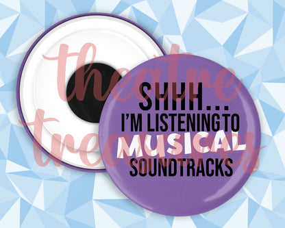 Listening to Musicals Colourful Magnet | Handmade Musical Theatre Gift