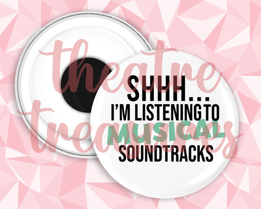 Listening to Musicals Magnet | Handmade Musical Theatre Gift