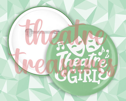 Theatre Girl Colourful Badge | Handmade Musical Theatre Gift