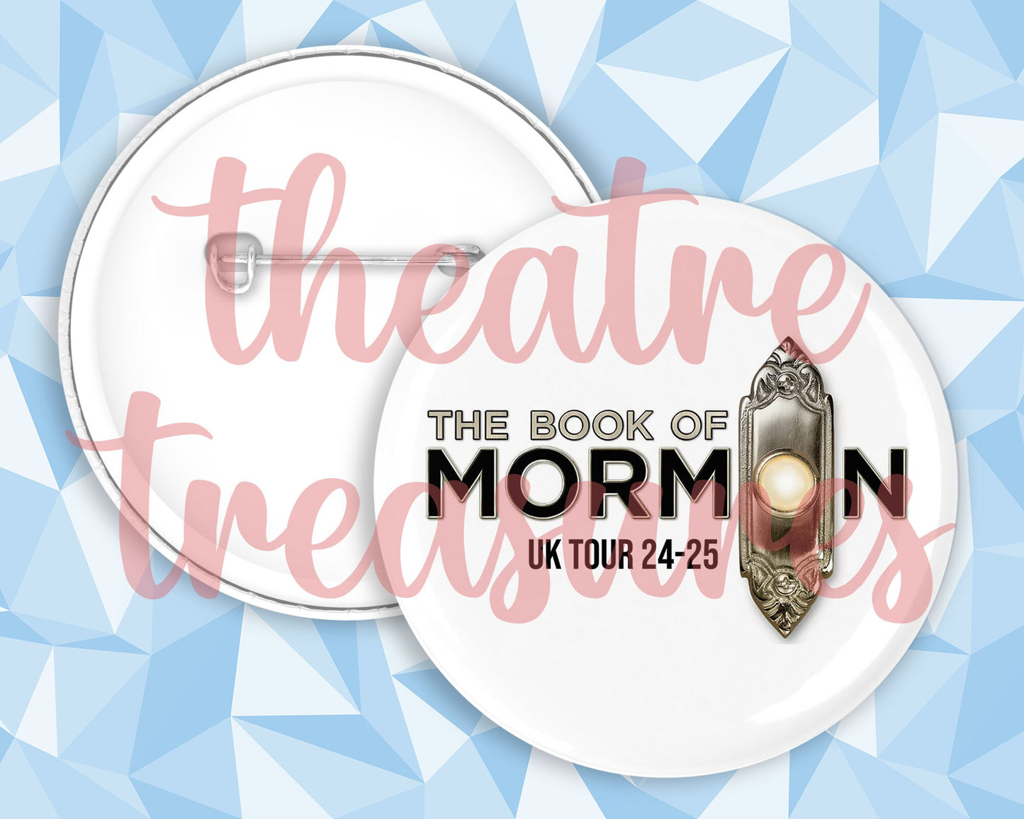 UK Tour The Book of Mormon Badge | Handmade Musical Theatre Gift
