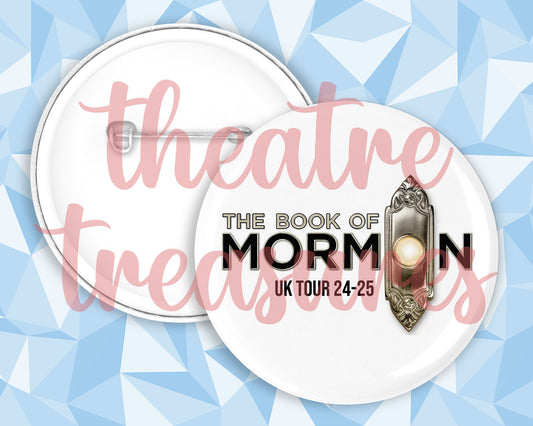 UK Tour The Book of Mormon Badge | Handmade Musical Theatre Gift