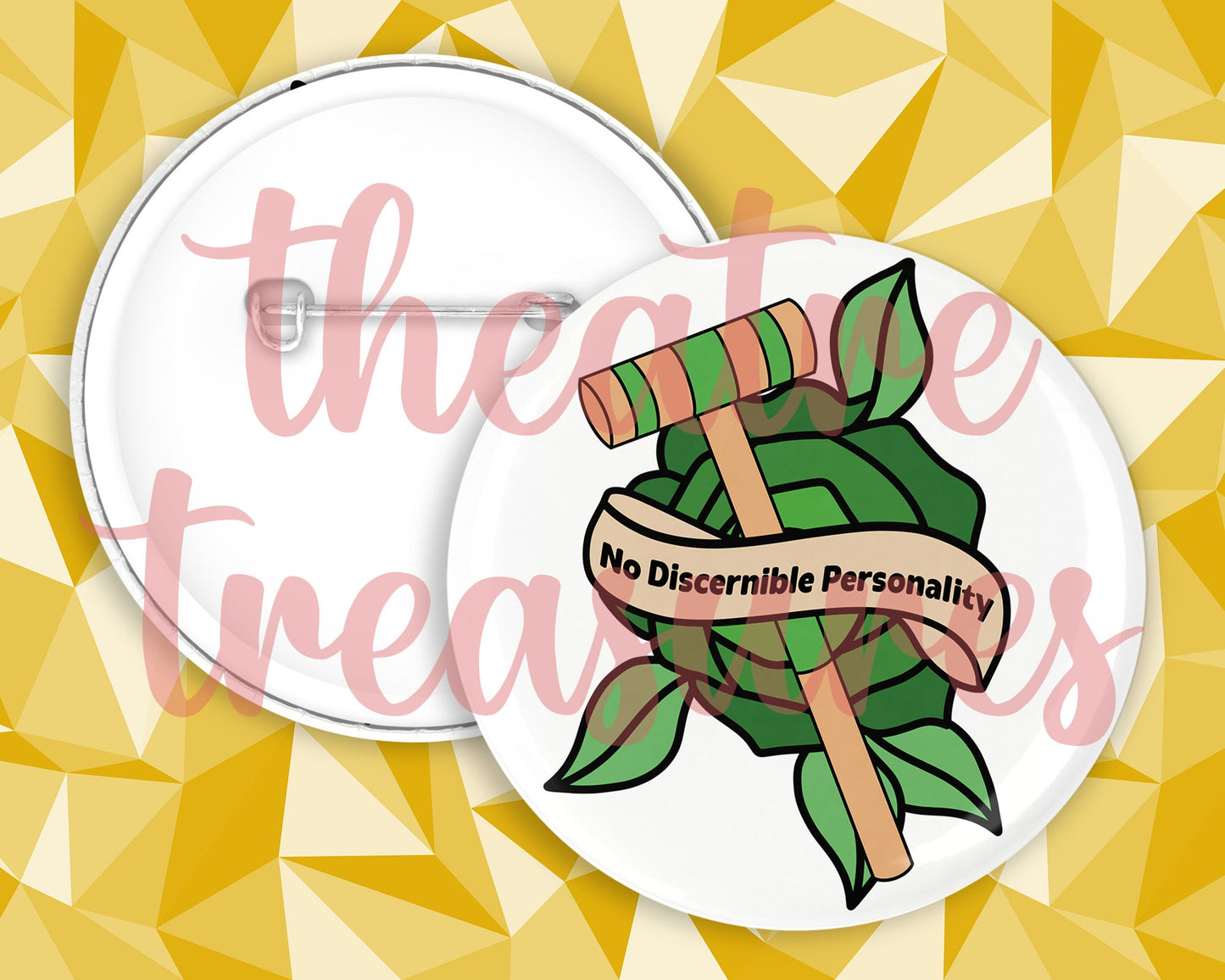 Heather Duke - No Discernible Personality, Badge | Handmade Musical Theatre Gift