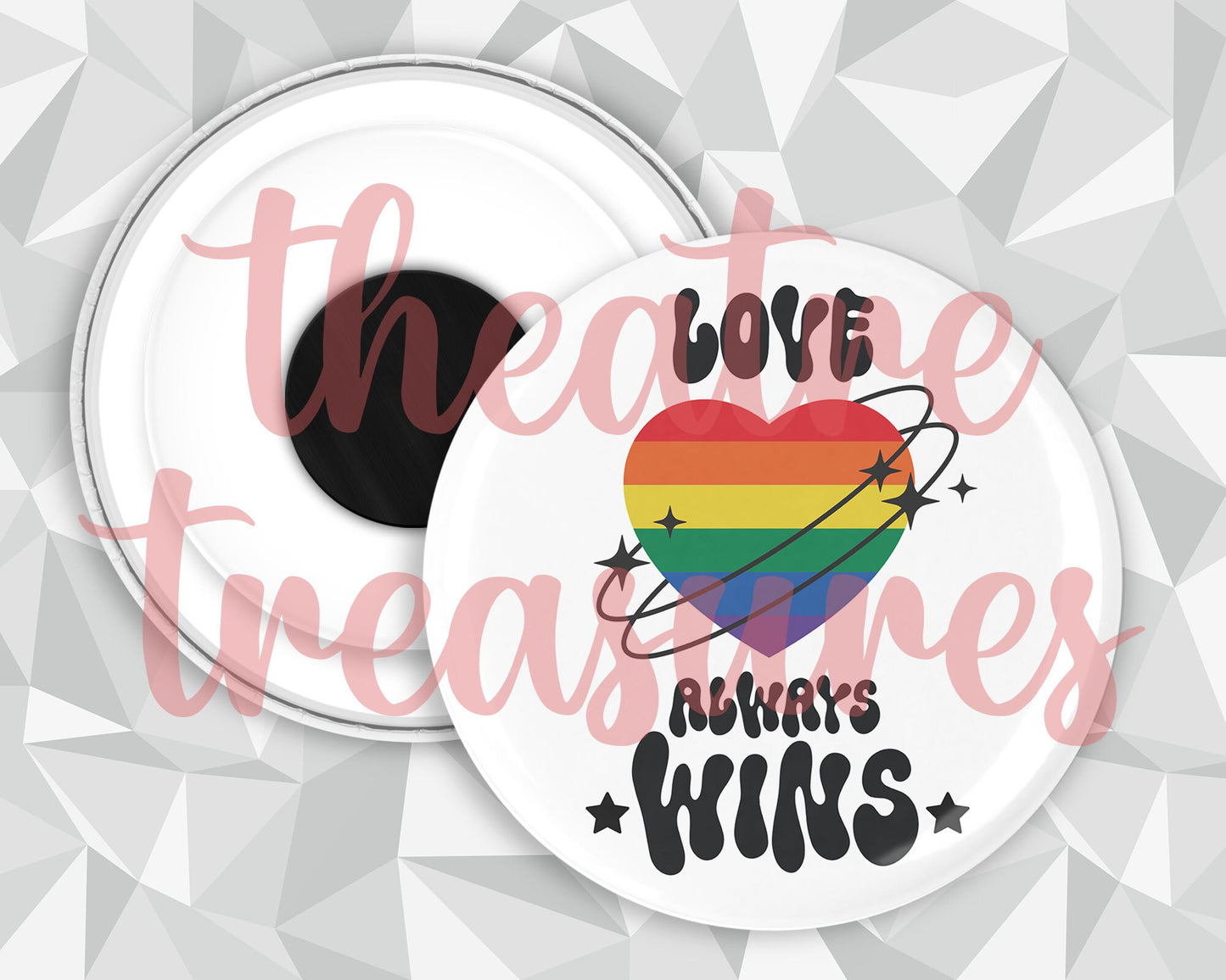 Love Always Wins Magnet | Handmade Pride Gift