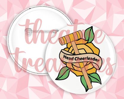 Heather McNamara - Head Cheerleader, Badge | Handmade Musical Theatre Gift