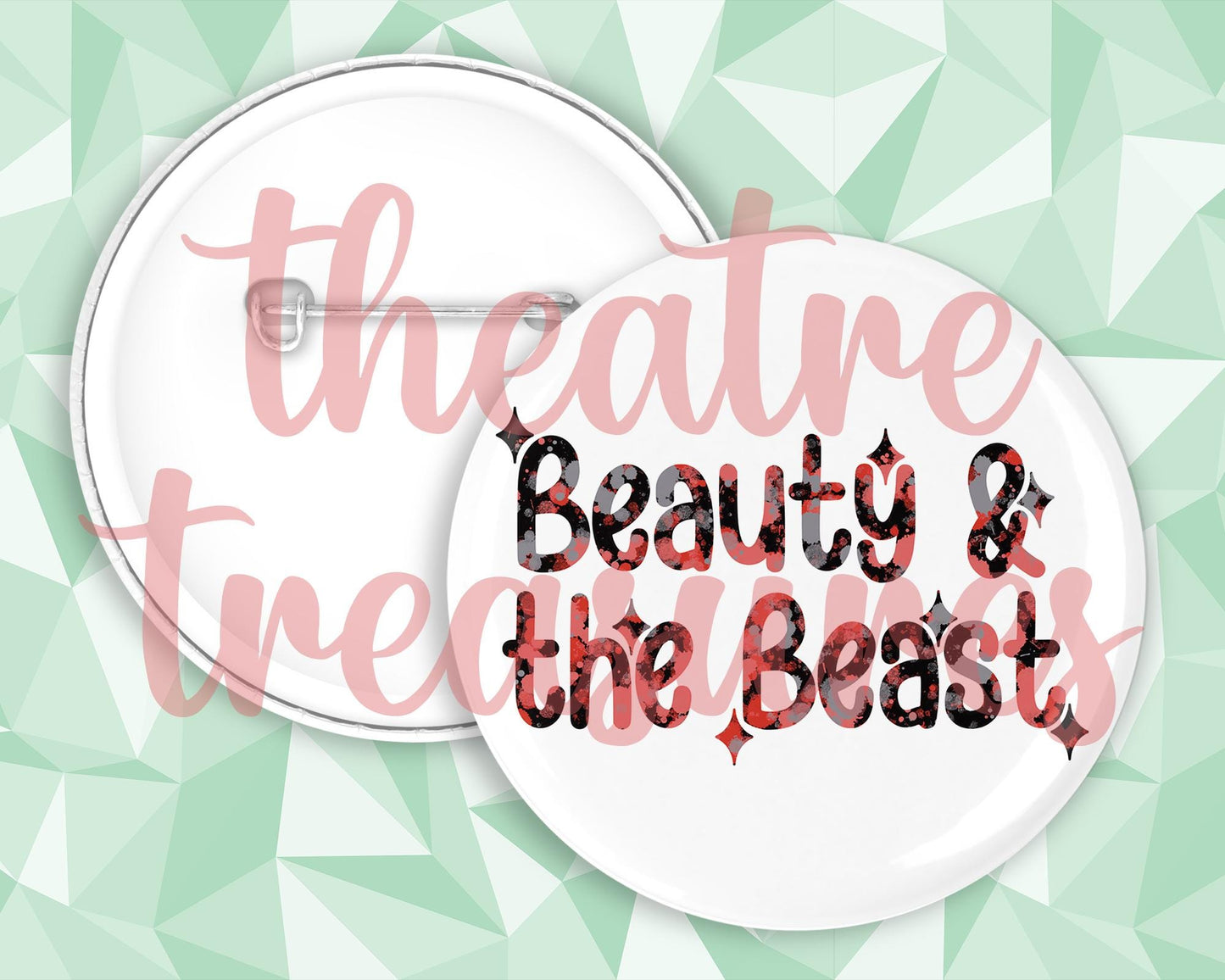 Beauty and The Beast Badge | Handmade Musical Theatre Gift