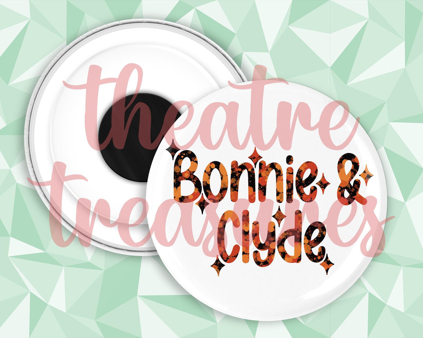 Bonnie and Clyde Magnet | Handmade Musical Theatre Gift
