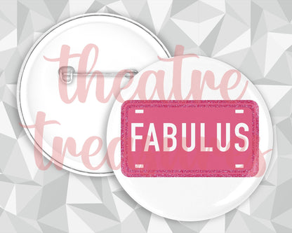 High School Musical, Fabulus Licence Plate, Badge | Handmade Musical Theatre Gift
